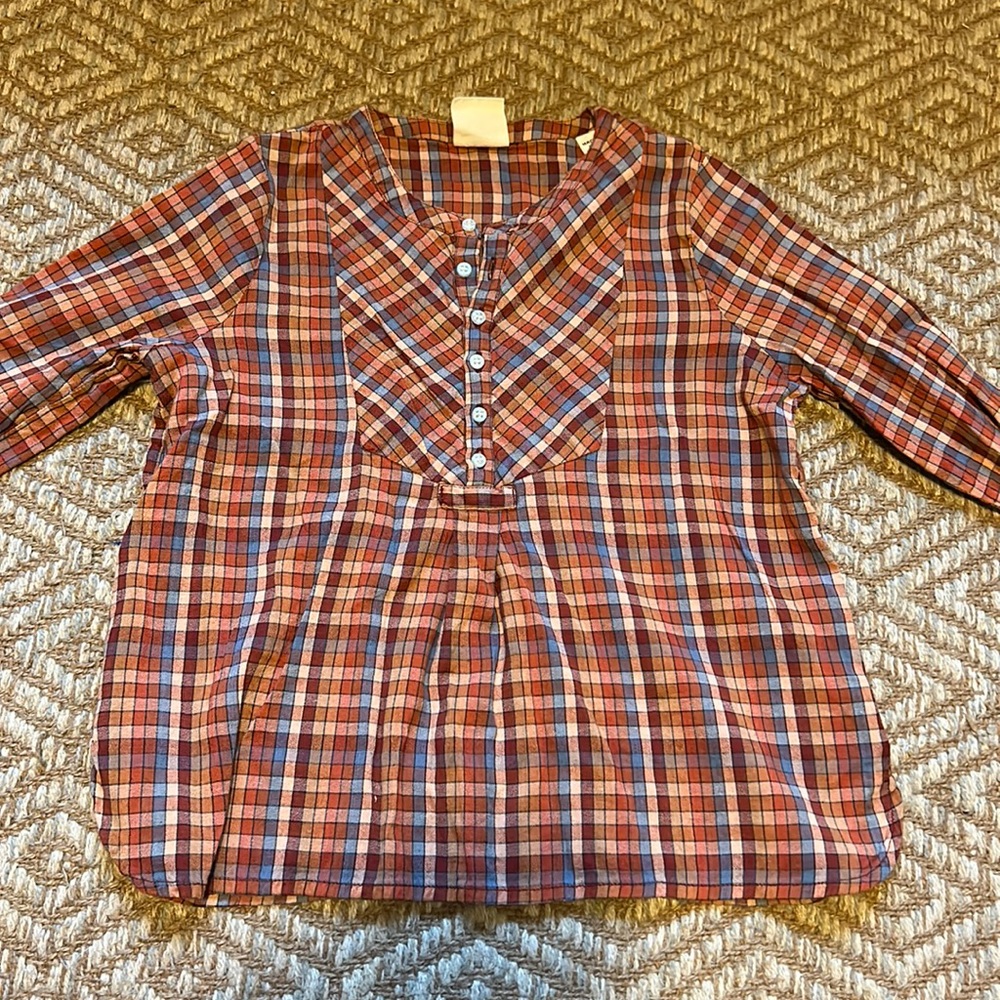 Yearling by Doen Girls Gingham Top, Size 6/7